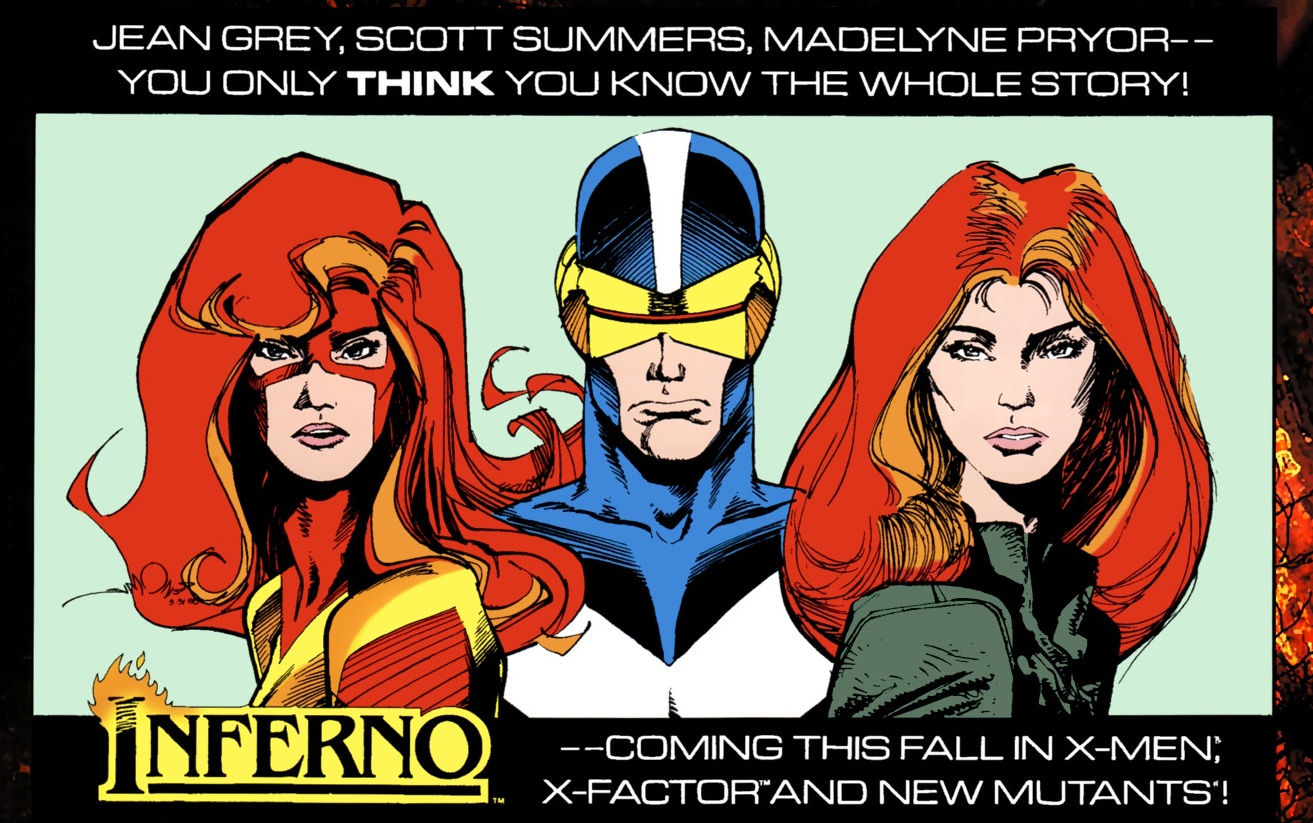 Wallpaper #J_SsOZMBKFX8bn3rb3cN73 Marvel Comics of the 1980s 1988 X Men Inferno House Ads