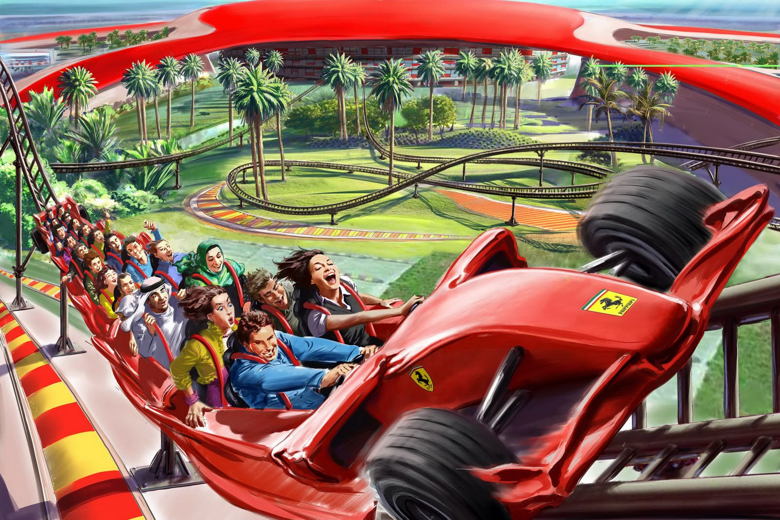 Wallpaper #0EUIlY4B7YBJg1BV4p-S14 Ferrari World Abu Dhabi Unveils Its Attractions and Rides