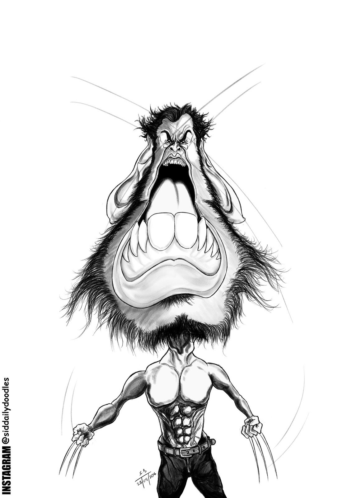 Wallpaper #f200d Intricate Detailed Caricature of Jack Black by Robert Crumb Creative