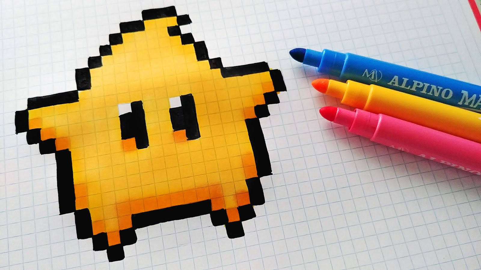 Wallpaper #7ILaP5MB0GiFKesML7-a0 Handmade Pixel Art How to Draw Kawaii Star from Super Mario Pixelart