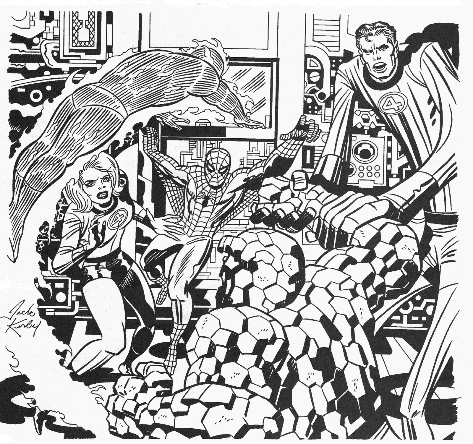 Wallpaper #W2c4_JIBSpphPi3-KZeF51 Capns Comics More Spiderman by Jack Kirby