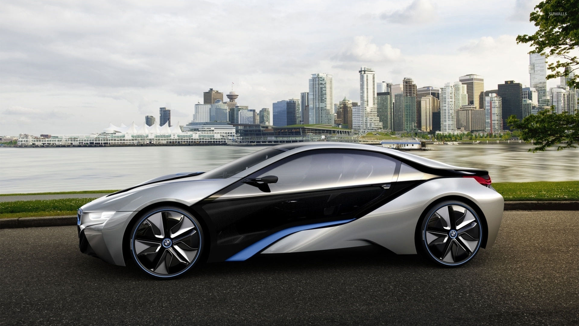 Wallpaper #DX3m844Bnwiau_P6vA6w3 Side View of a BMW i8 Wallpaper Car Wallpapers 53343