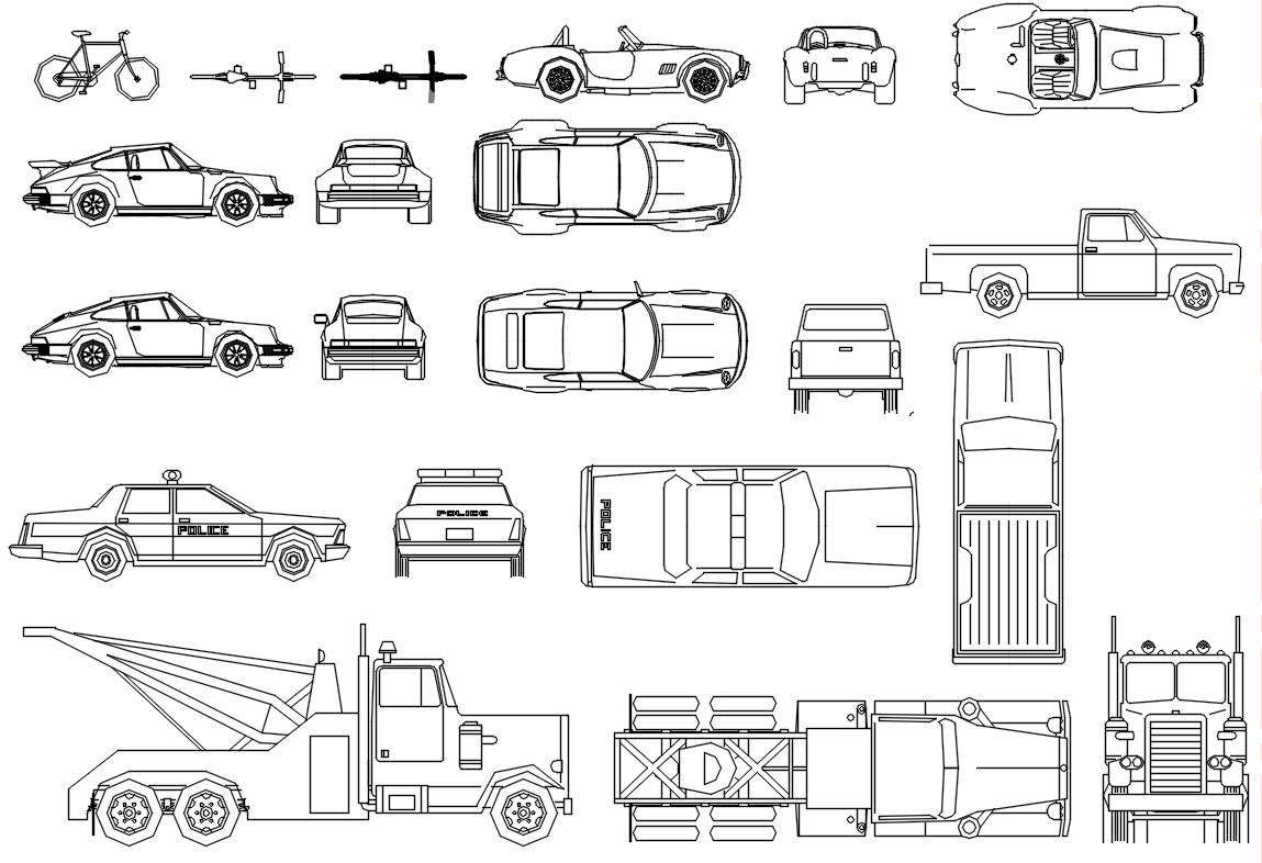 Wallpaper #xGjNFpMBSpphPi3-Mgwm27 2d Blocks of Different Vehicles in Autocad Drawing Cad File Dwg File