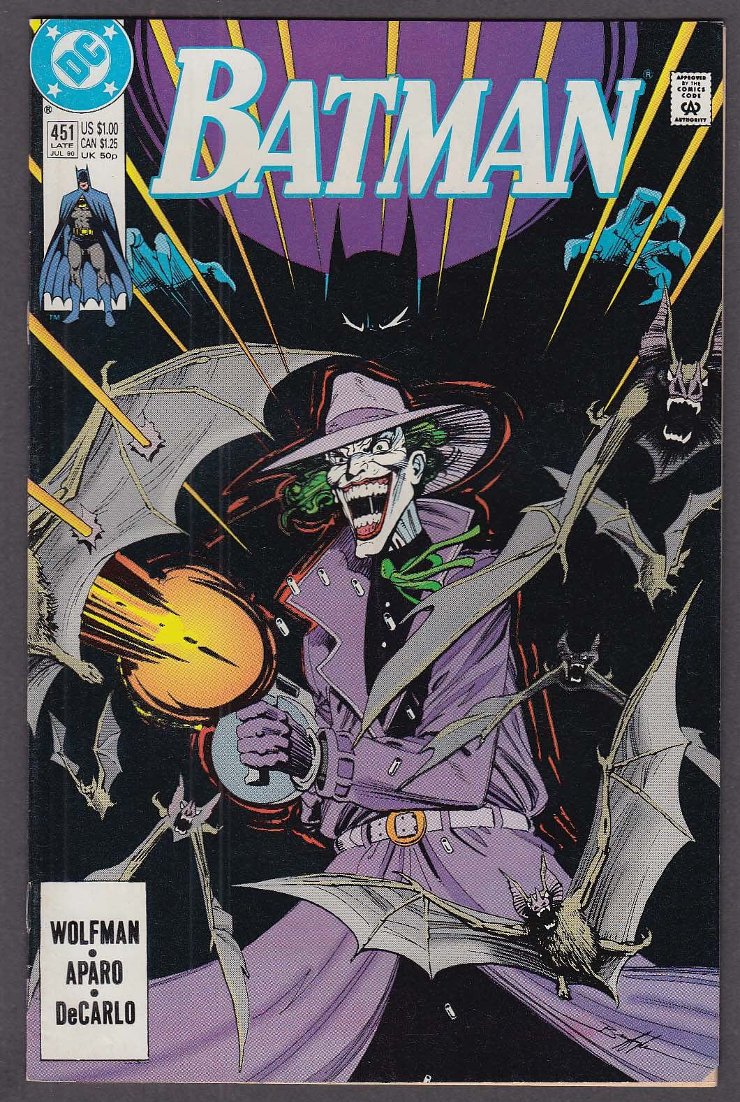 Wallpaper #_q3cMZMBKf019FdaihFl233 Batman 451 DC Comic Book 7 1990 Jim Aparo