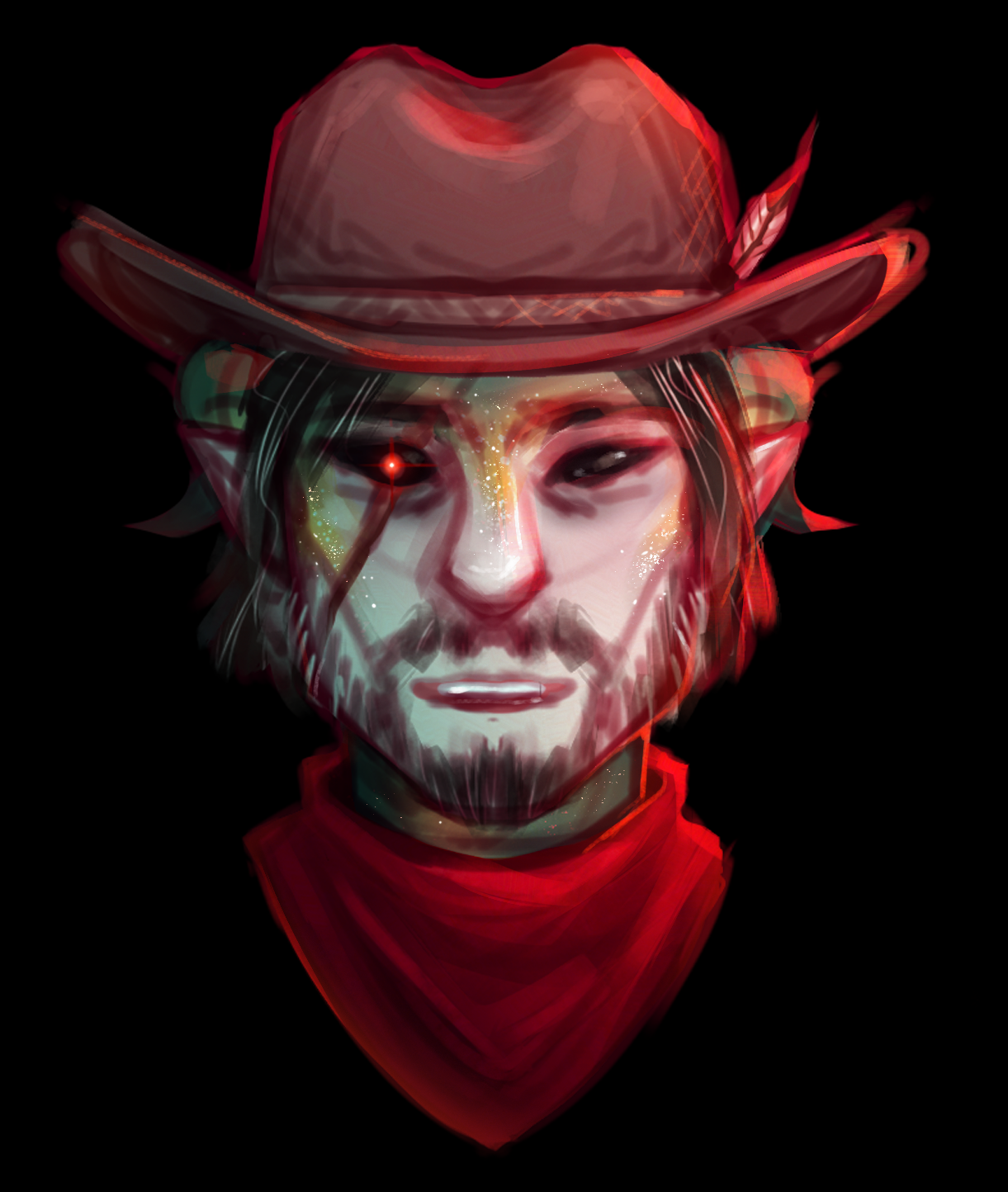 Wallpaper #m7hp2pIBJvJKYCmEMvEi138 First Pass at Odysseus Abyssal Tiefling Cowboy Caduceus Clay Stan