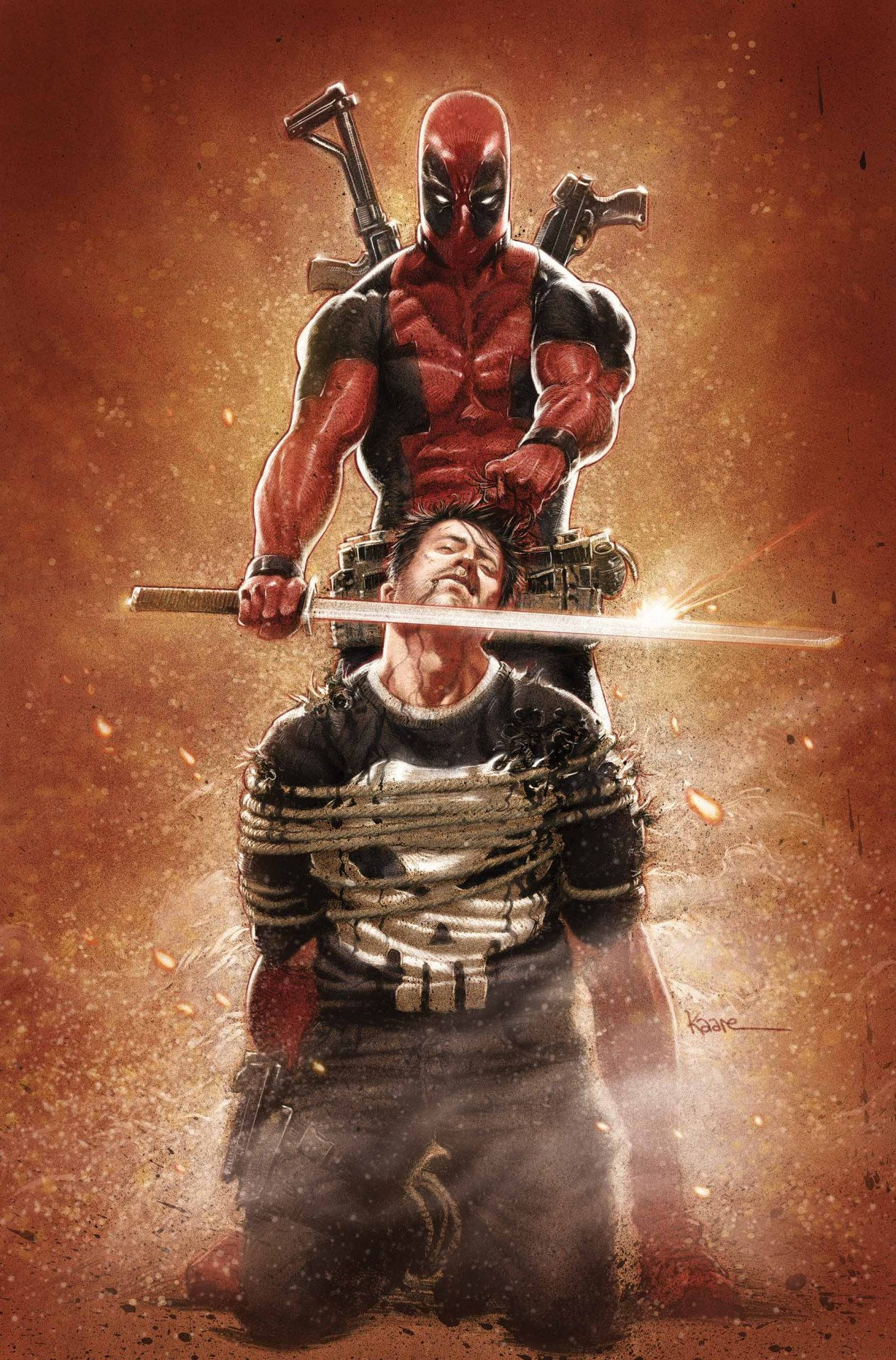 Wallpaper #Xx1nLZMBlOZrFDOkIND798 West Coast Avengers Deadpool and Punisher by Kaare Andrews