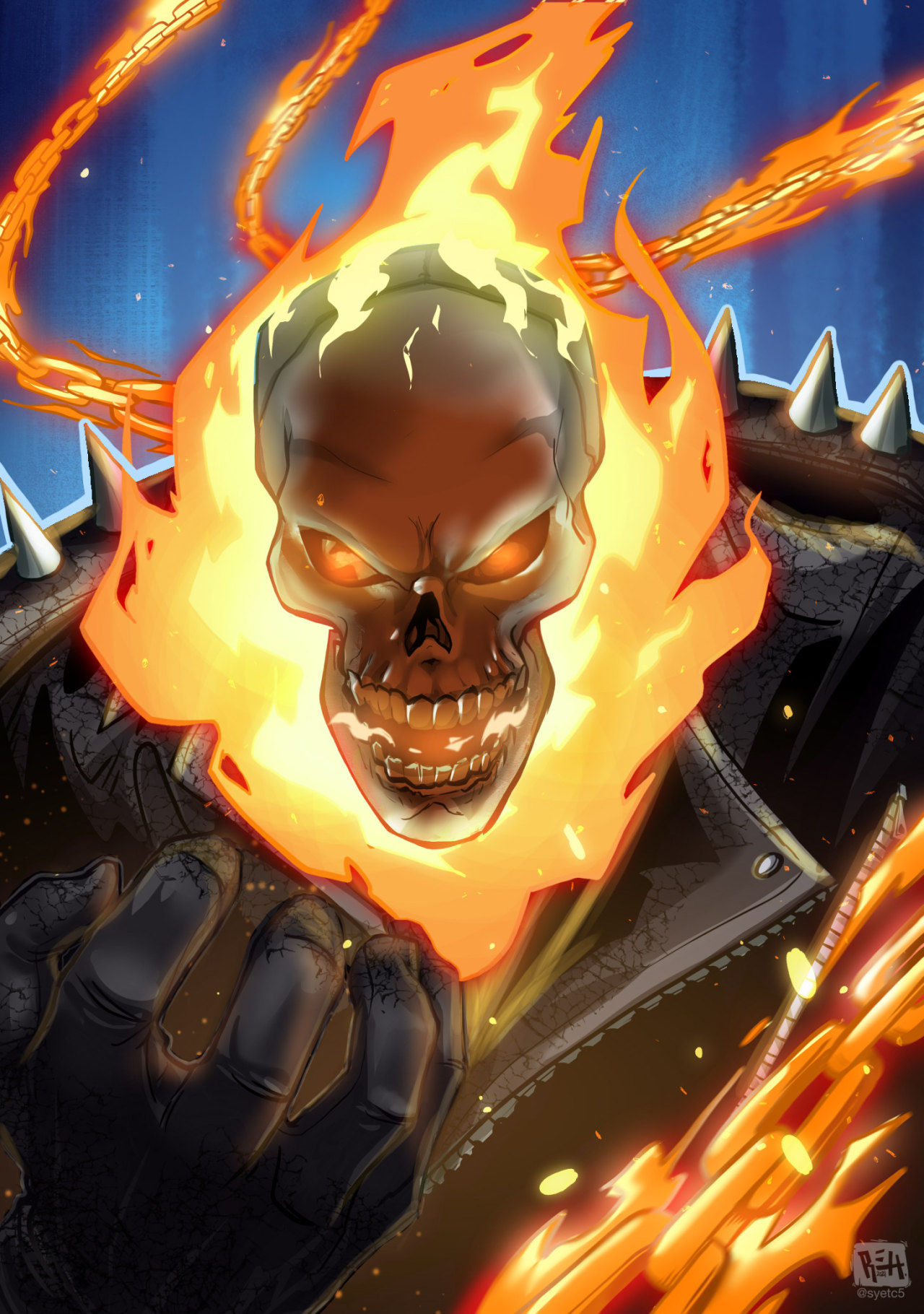 Wallpaper #4_QTOpMBKFX8bn3r23cf53 Herochan Ghost Rider Art by Robert Henderson Ig