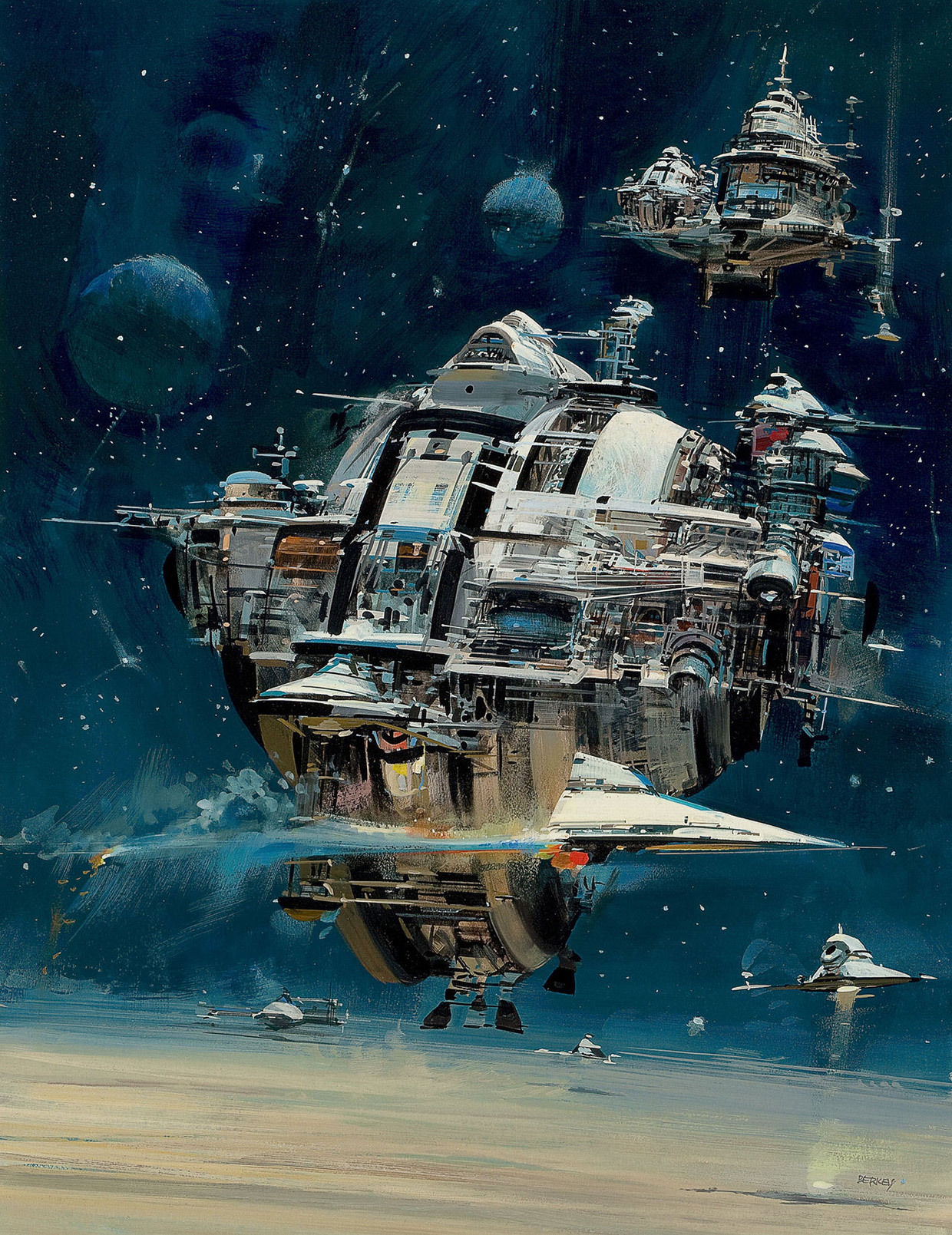 Wallpaper #VWhCJJMBSpphPi3-mDj925 70s Sci Fi Art John Berkey