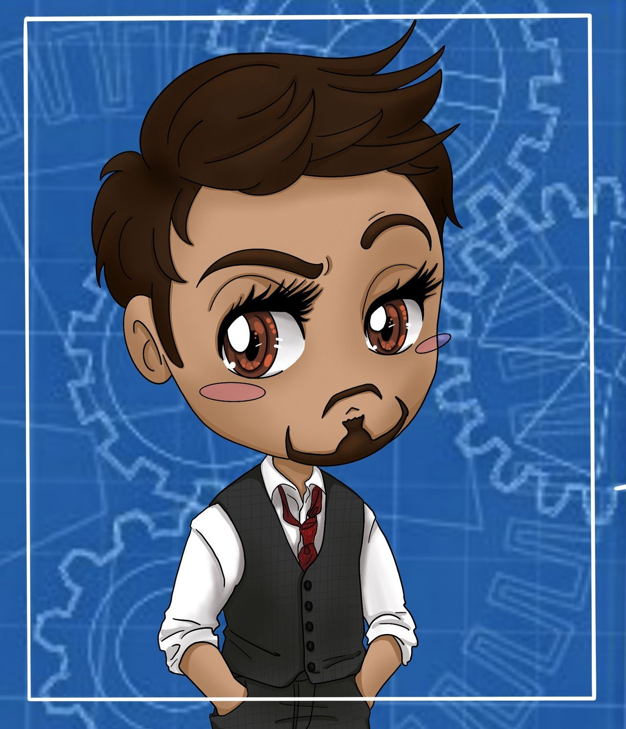 Wallpaper #J6WTOJMBVBiSkHCaZY7-377 Tony Stark Chibi