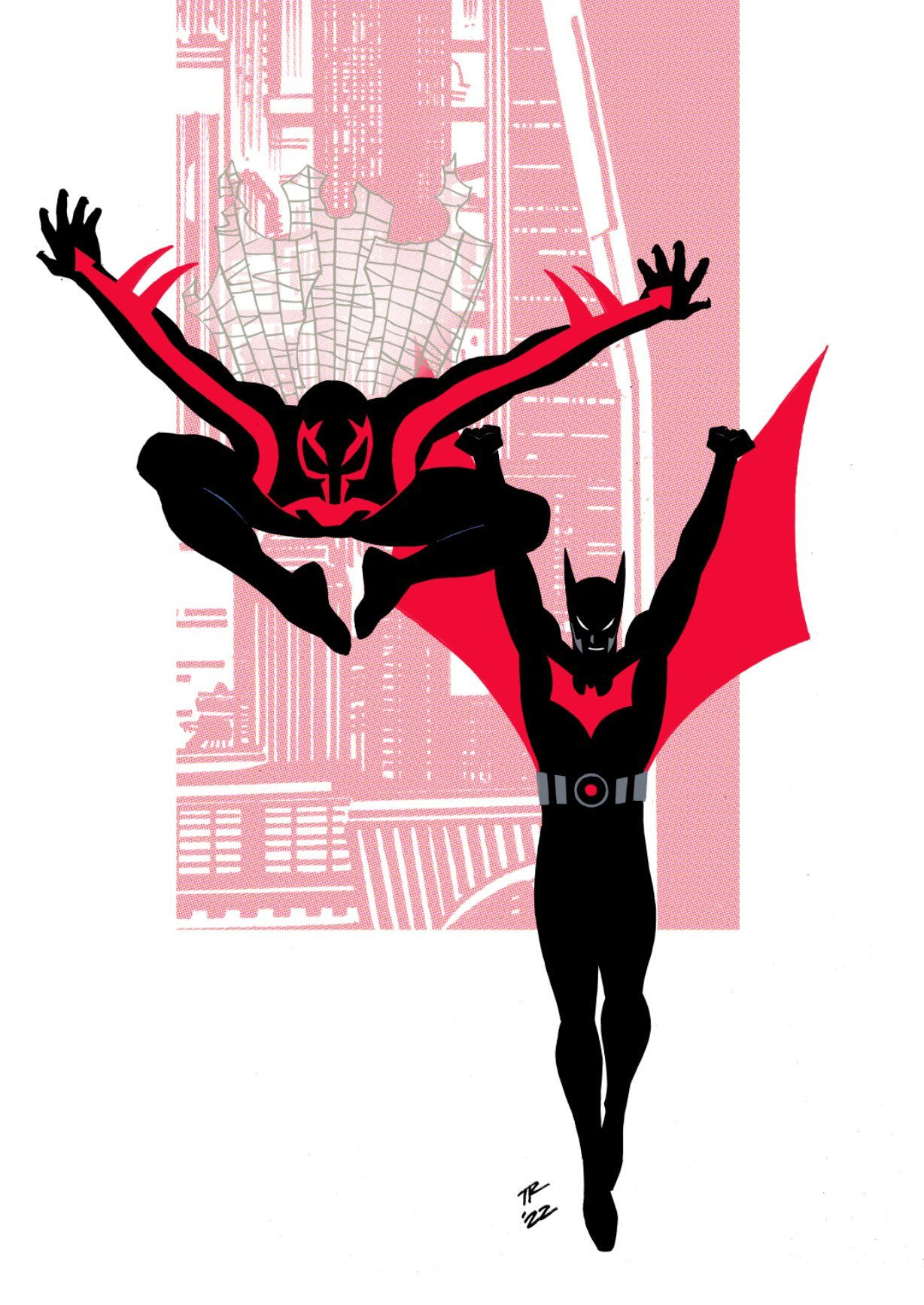 Wallpaper #vtZhbJMBUgzxPzCh8PB651 Spider Man 2099 and Batman Beyond Fan Art 2022 T Tsfr S Sh