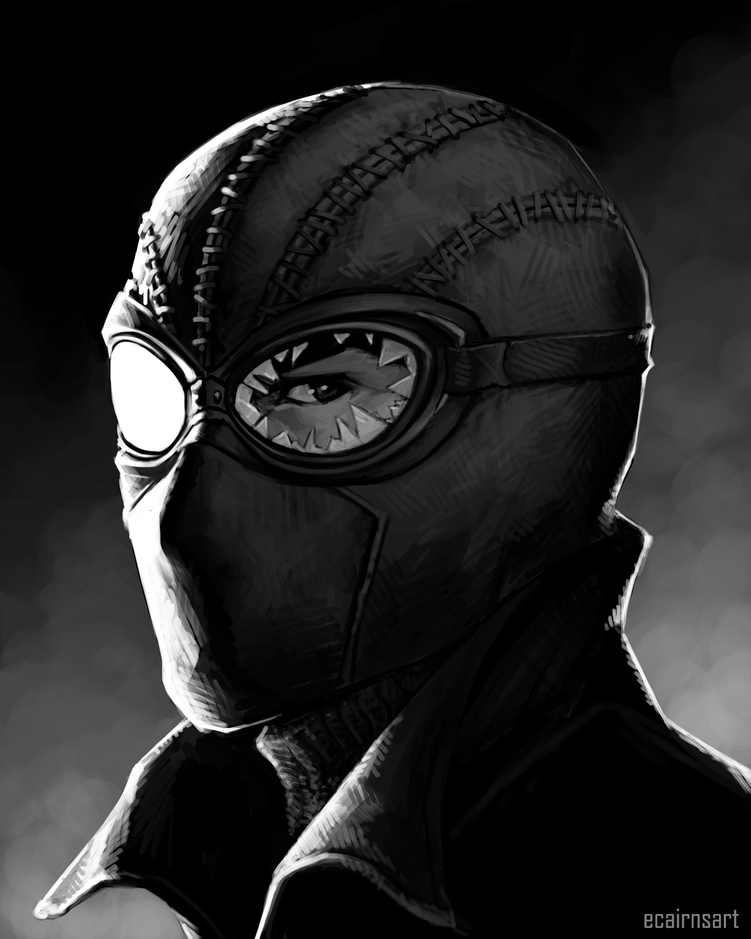 Wallpaper #bvuEgZcBx-Hc5Y20XKxl27 Art by Ev a Quick Comics Verse Spider Man Noir Portrait