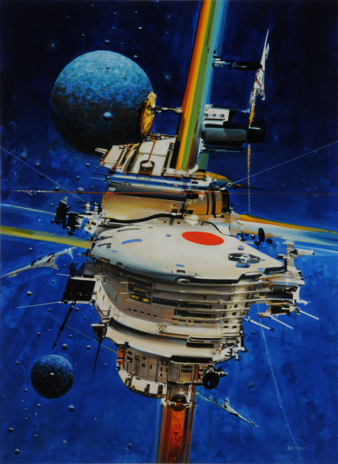 Wallpaper #VWhCJJMBSpphPi3-mDj980 70s Sci Fi Art Excursion Ship by John Berkey