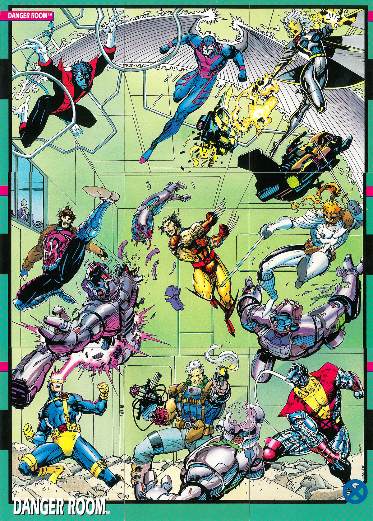 Wallpaper #BRn9H48BtGB6xQ78iH3W35 The Danger Room by Jim Lee from Impels 1992 X Men the Marvel Project