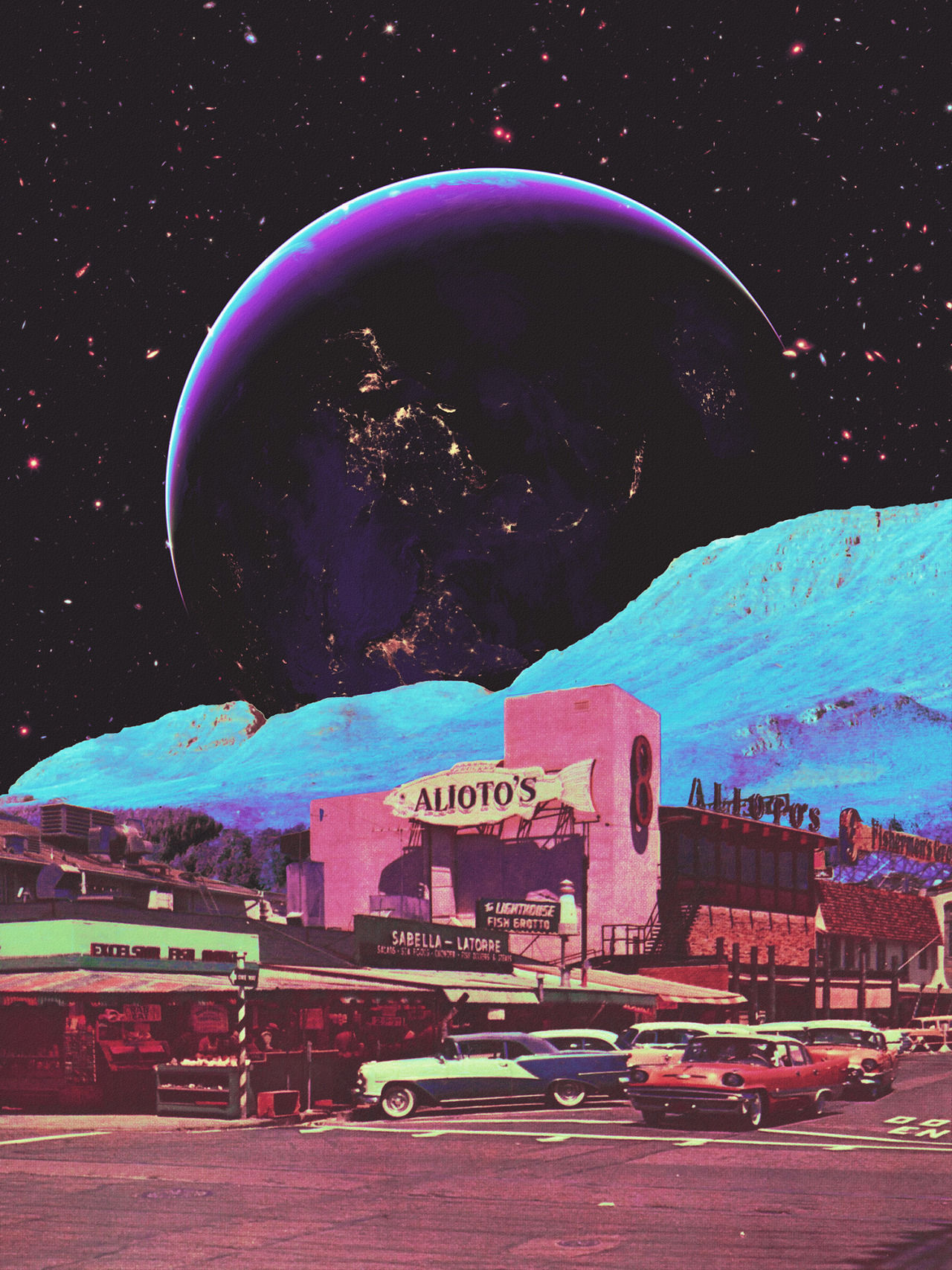 Wallpaper #PV7nMpMBborbLbczbmCQ51 Retro Space Art