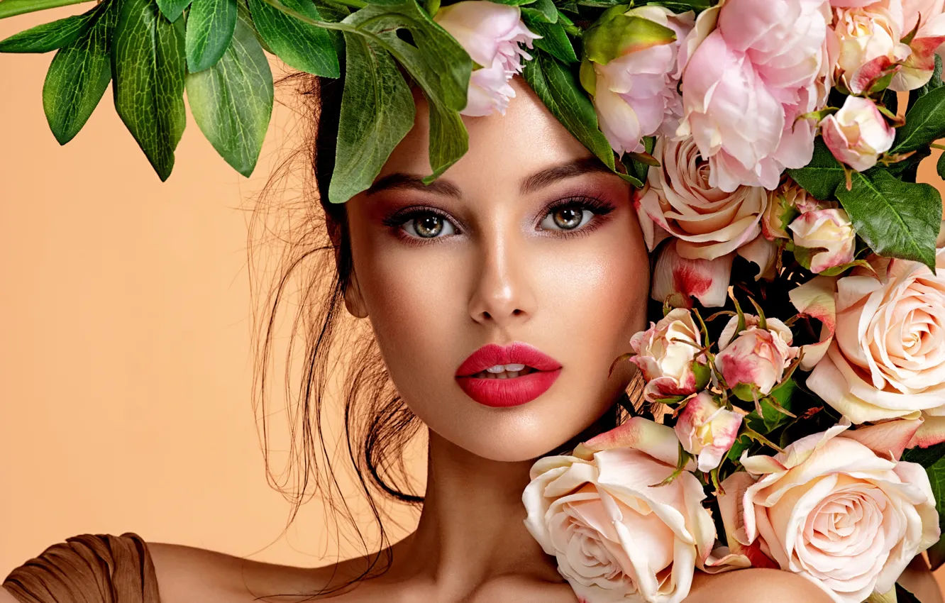 Wallpaper #zQOtZJMBpyOg8YnEB9fm195 Wallpaper Girl Woman Flowers for Mobile and Desktop Section Devuski