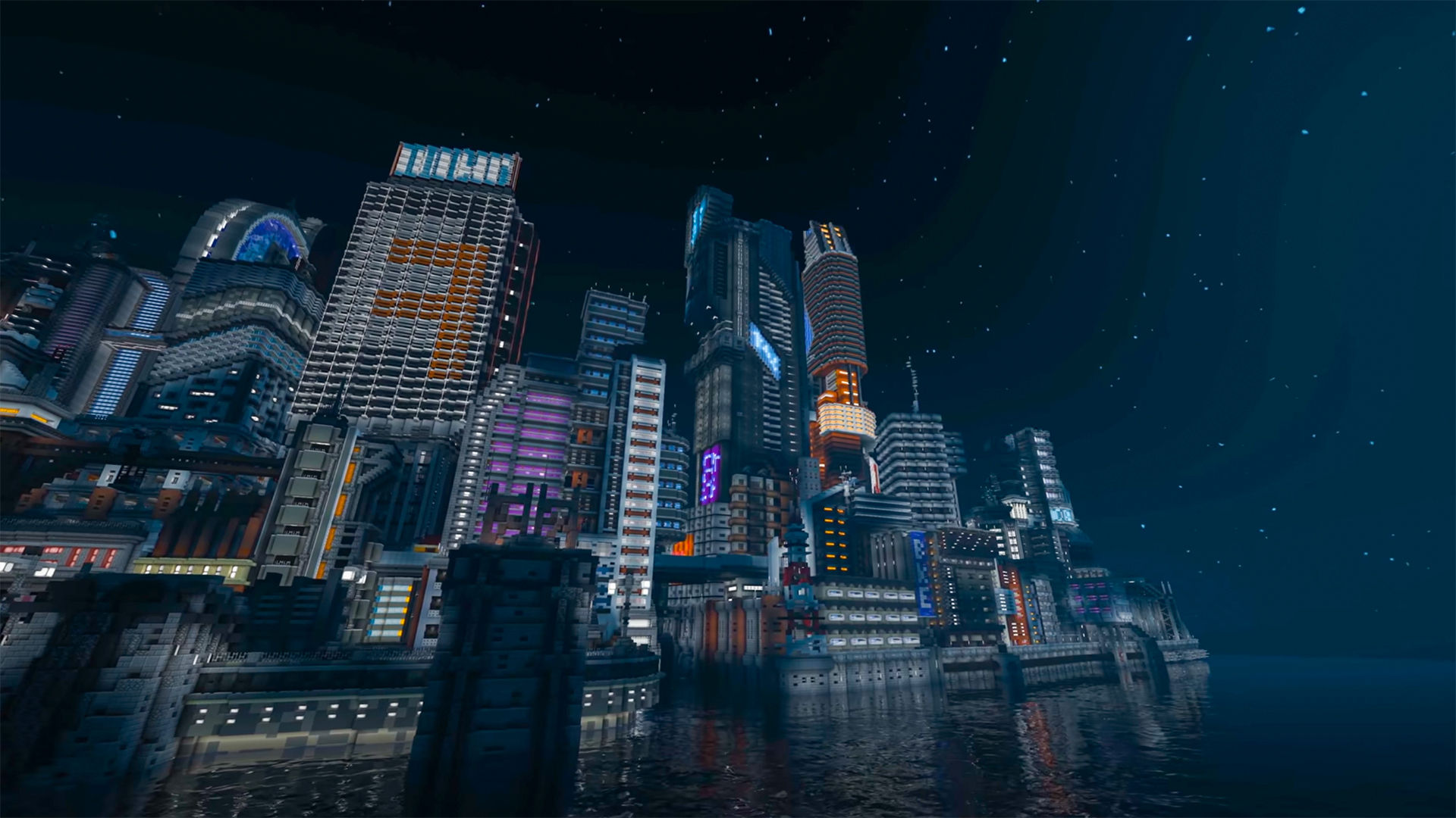 Wallpaper #ZK7JM5MBayWjSq6HCRyL51 Minecraft Cyberpunk Lobby 118 Foto