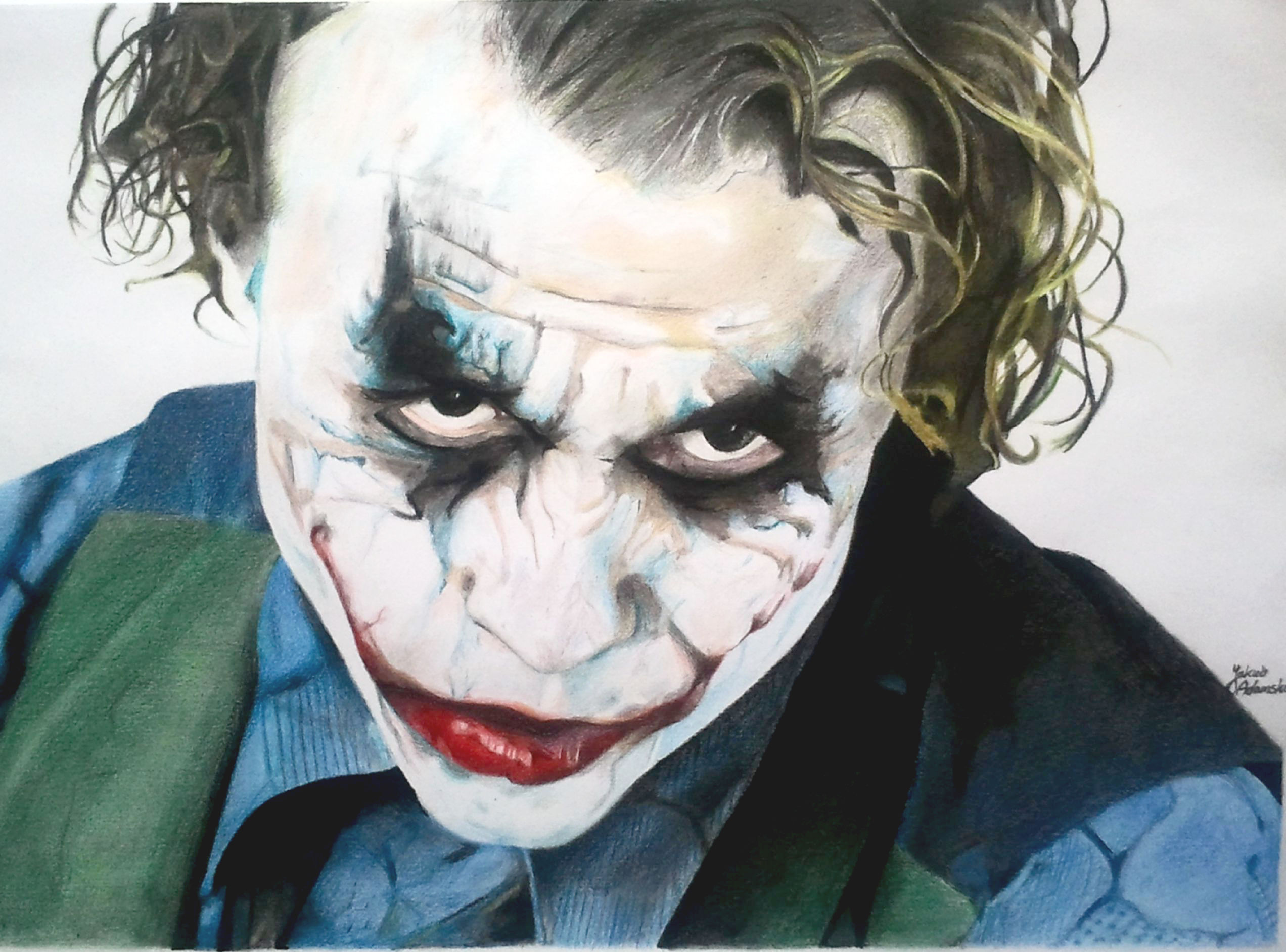 Wallpaper #UxouUZMB1yWOL4qg54He4 The Joker Heath Ledger the Dark Knight by Jakubqaazadamski on Deviantart