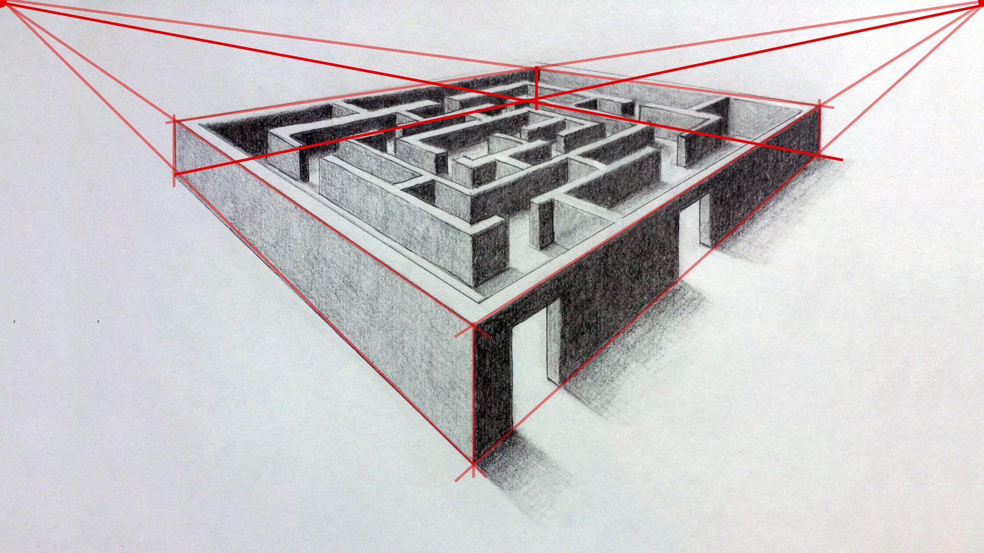 Wallpaper #Ph0GKpMBlOZrFDOkycPy135 Two Point Perspective 3D Maze