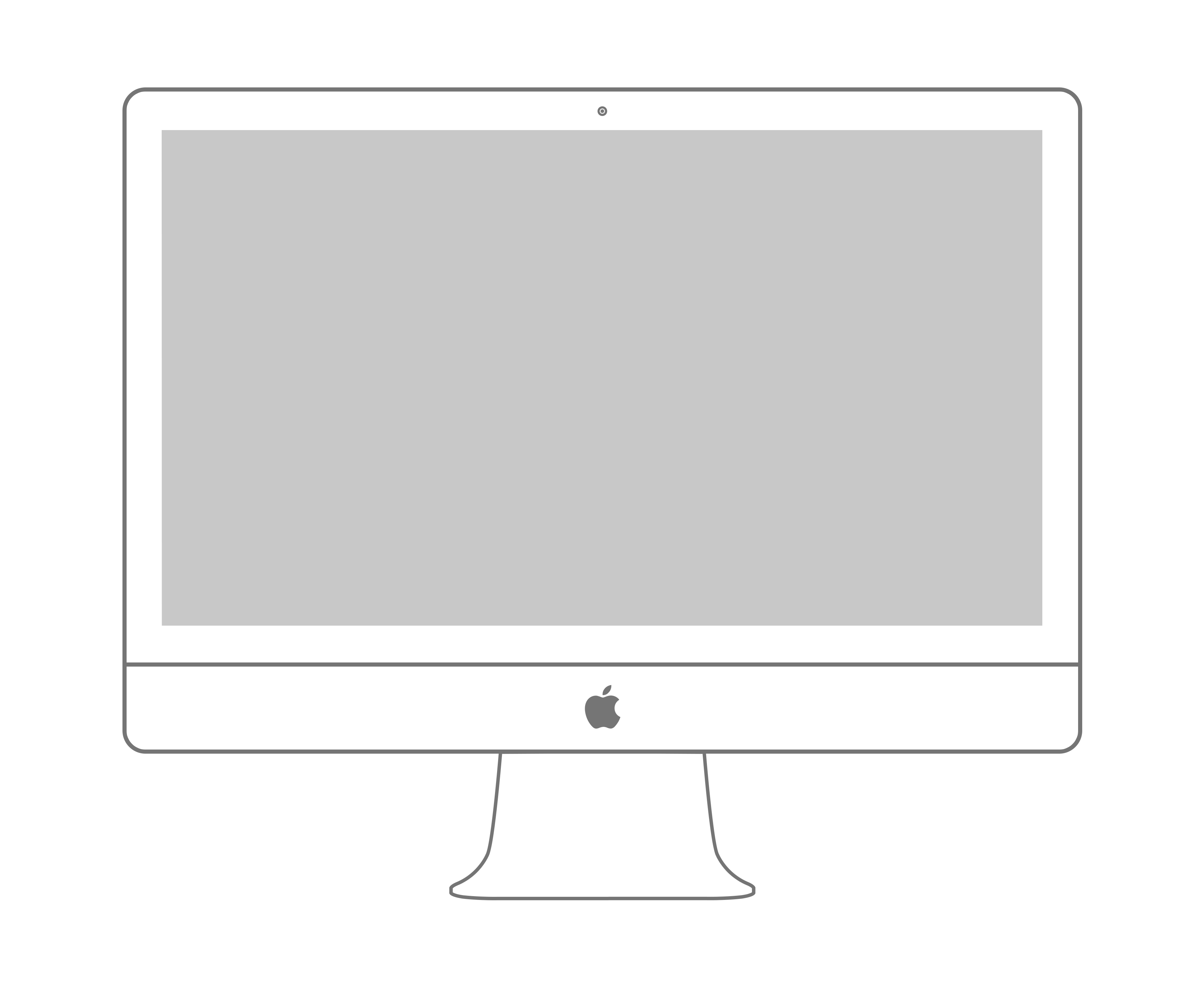 Wallpaper #224a0 Close Up of White iMac Apple Macintosh Computer with Monitor and