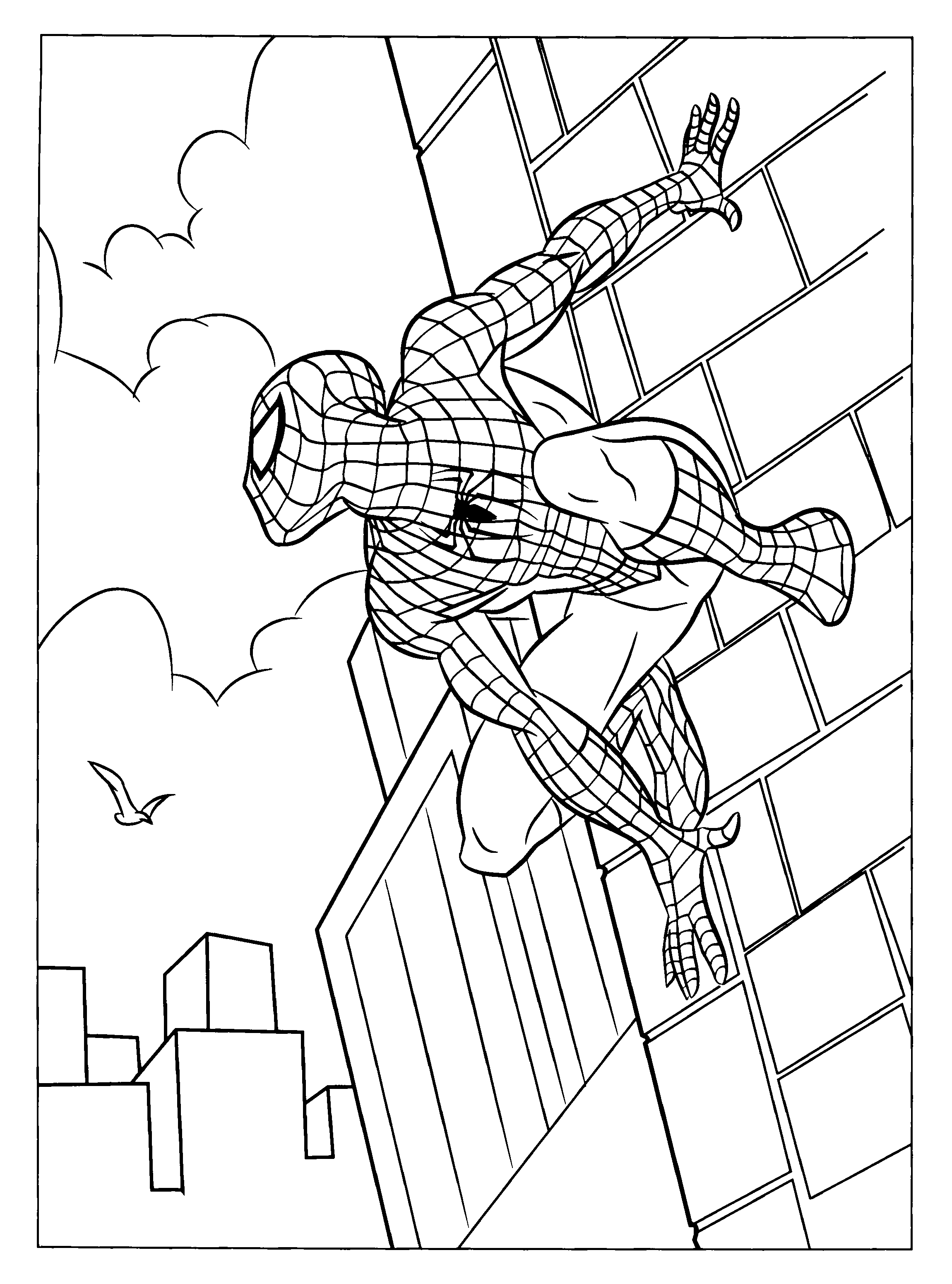 Wallpaper #aBluEo8BtGB6xQ78U2Pw31 Spider Man Outline Coloring Pages Sketch Coloring Page