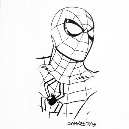 Wallpaper #q7gk1pIBJvJKYCmEoNw0131 Spider Man Sketch Easy at Paintingvalleycom Explore Collection of