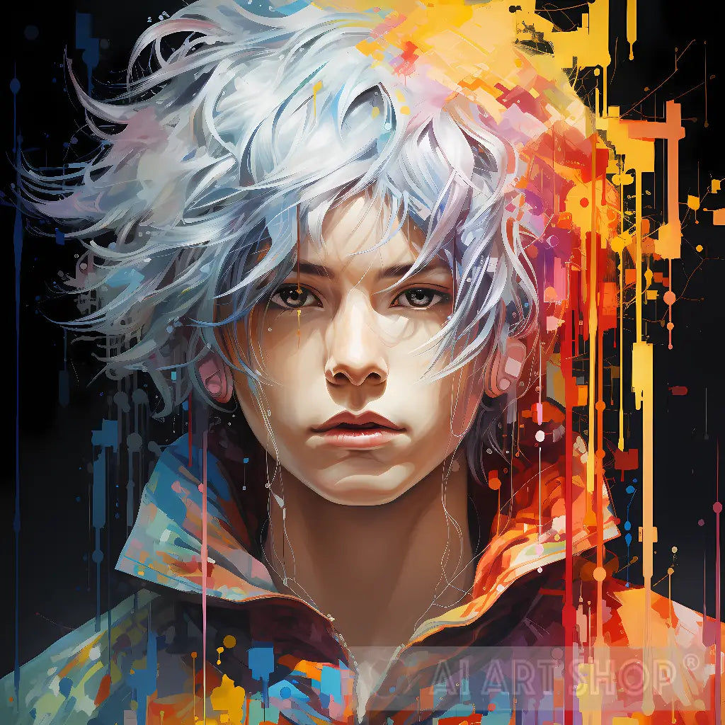 Wallpaper #ohrJUJMB1yWOL4qgf4DL262 Digital AI Artwork of Digital Nomad in Dystopian Cyberpunk Style