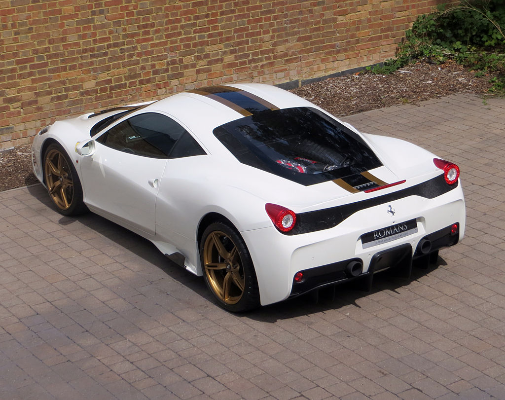 Wallpaper #82idGZMBSpphPi3-rBfC286 Unique Gold Black and White Ferrari 458 Speciale for Sale Gtspirit