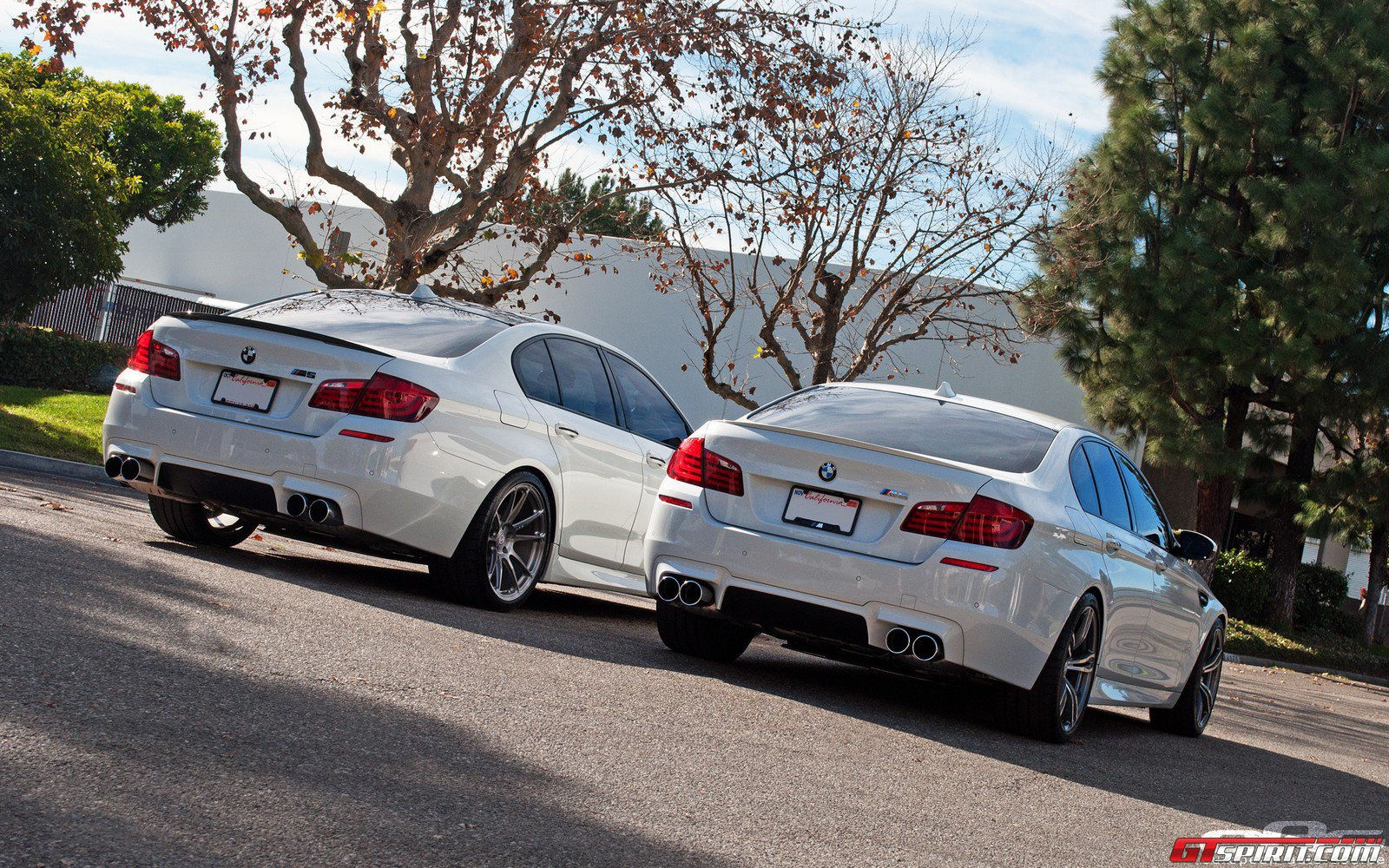 Wallpaper #v3fdJpMB-pgBXx60JaPB29 Alpine White BMW F10m M5 Duo with Eisenmann Exhaust Gtspirit