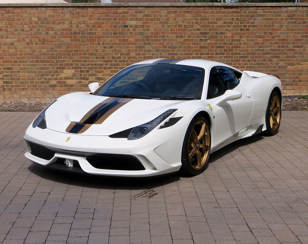 Wallpaper #hhkQBo8BtGB6xQ78bVNR36 Unique Gold Black and White Ferrari 458 Speciale for Sale Gtspirit