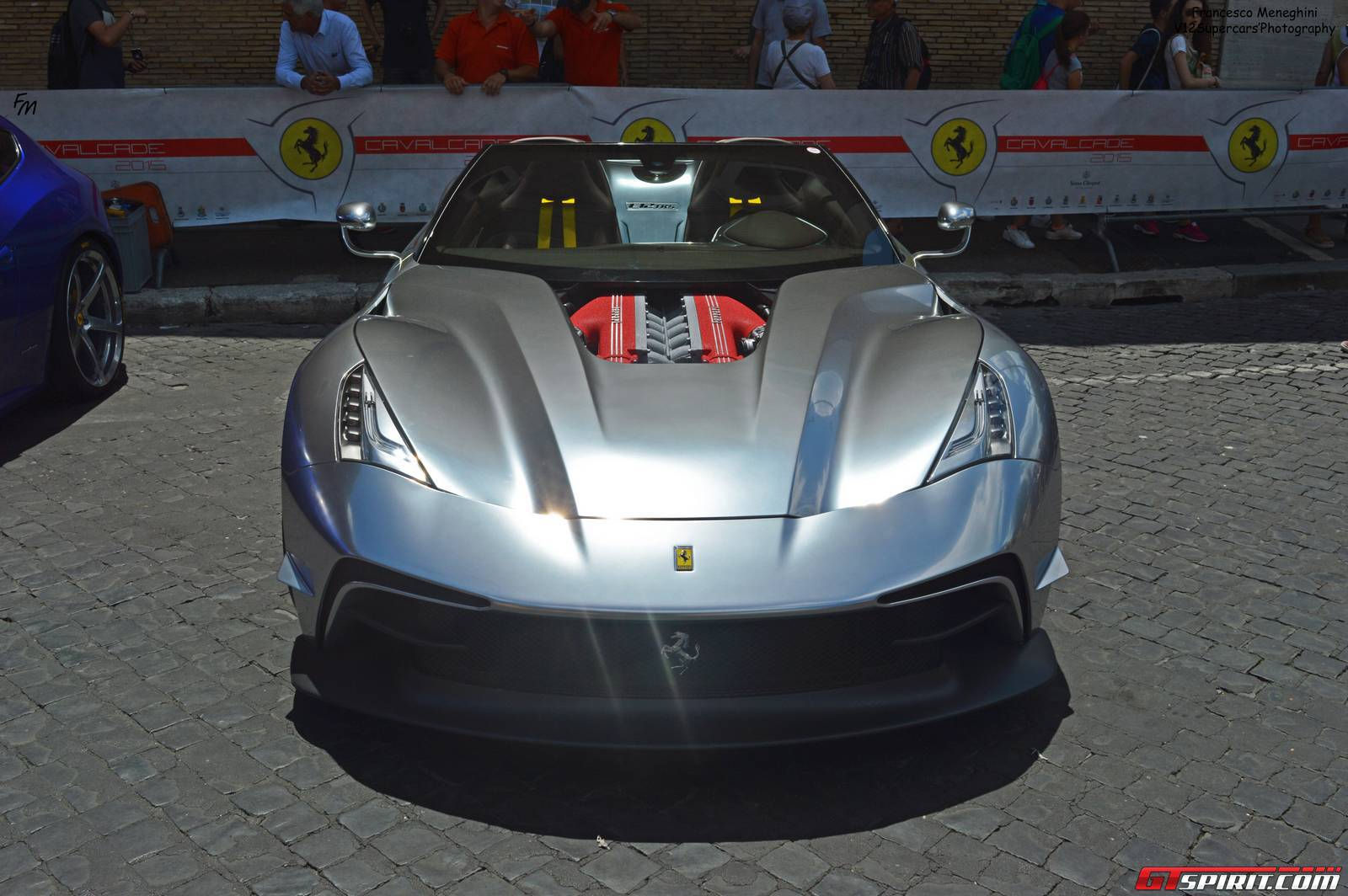 Wallpaper #e0D-MJMBJhL2WPbam8RI142 Silver Chrome Ferrari F12 Trs Snapped in Rome Gtspirit