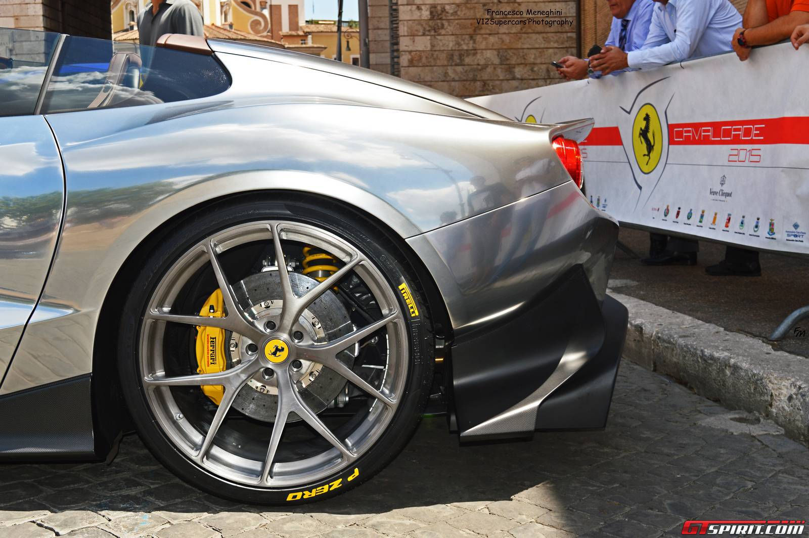 Wallpaper #e0D-MJMBJhL2WPbam8RI37 Silver Chrome Ferrari F12 Trs Snapped in Rome Gtspirit