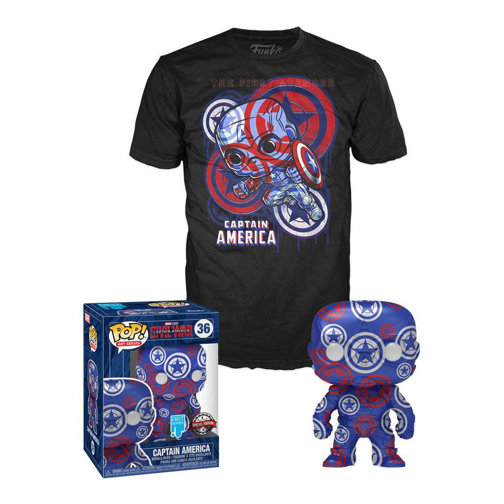 Wallpaper #_aV-OJMBVBiSkHCa5Y3h124 T Shirt L Avec Pop Captain America Captain America Civil War Funko