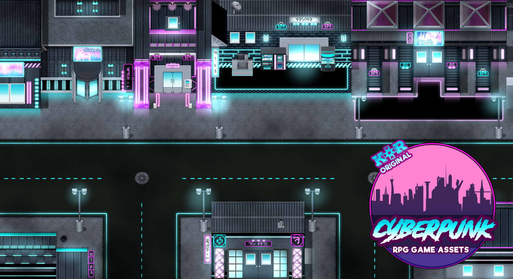 Wallpaper #-mgvGJMBSpphPi3-pxG31 Kr Cyberpunk Tileset Rpg Maker Create Your Own Game