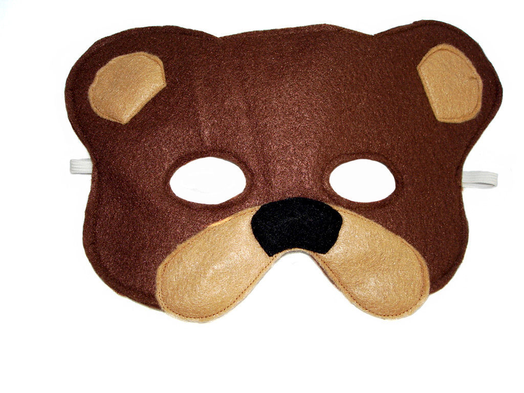 Wallpaper #32hUFJMBSpphPi3-iwOP136 Childrens Woodland Animal Brown Bear Felt Mask Magical Attic