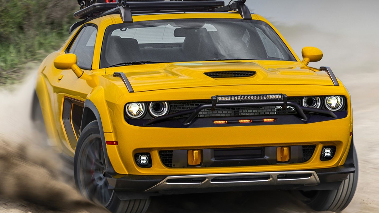 Wallpaper #kGdkBJMBSpphPi3-aLeO161 This Off Road Dodge Challenger Hellcat is an American Alternative to