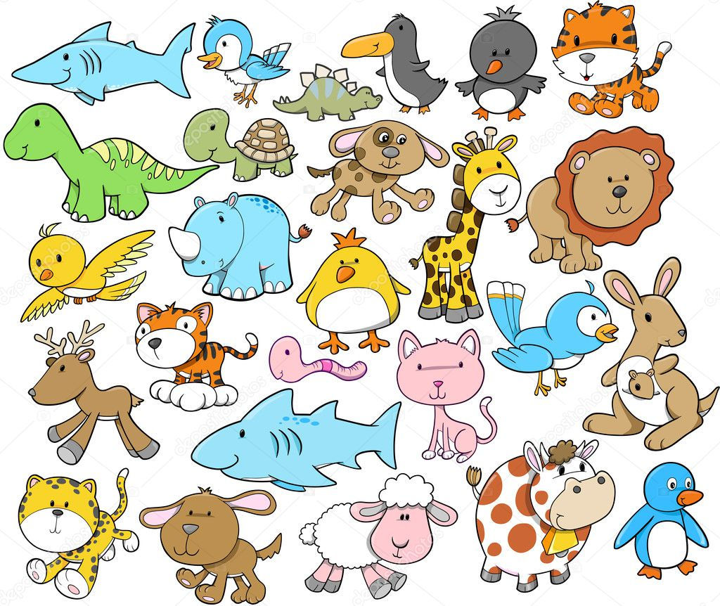Wallpaper #ph3BK5MBlOZrFDOkBMj7352 Cute Animal Vector Design Elements Set Stock Vector by Misterelements