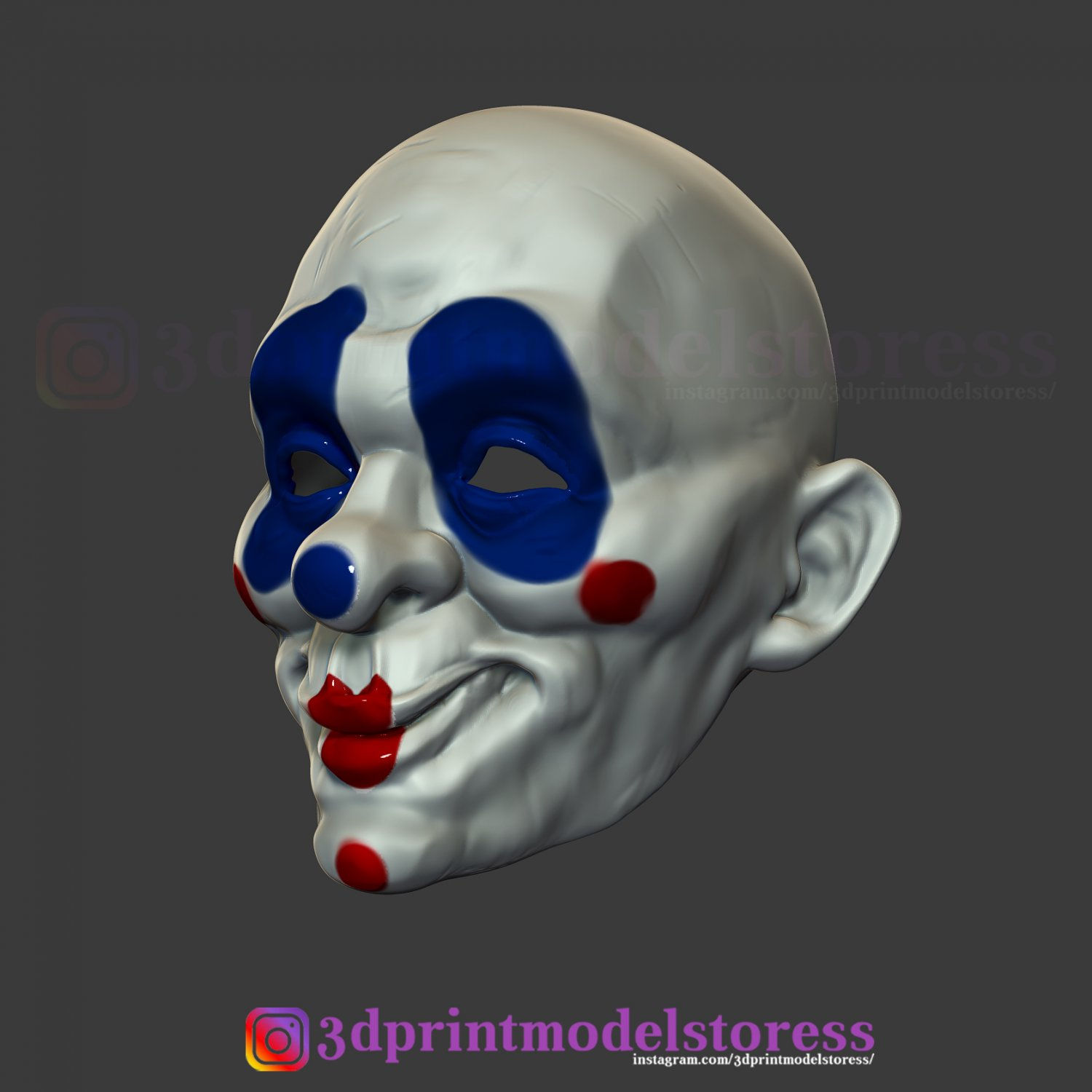Wallpaper #BUBfMJMBJhL2WPbaisHN64 Henchmen Dark Knight Clown Joker Mask Costume Helmet 3D Model in Toys