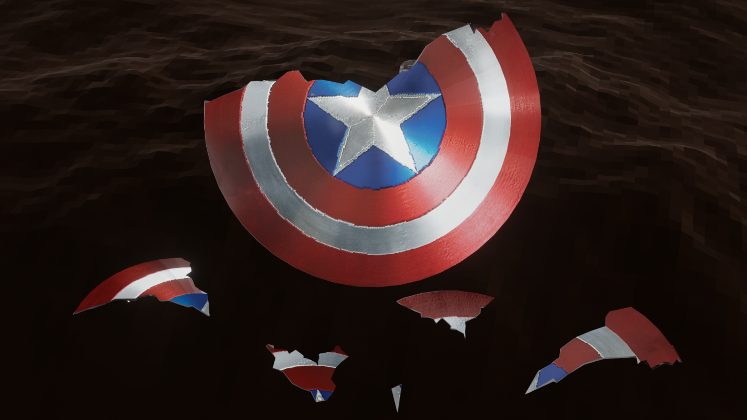 Wallpaper #6mdwCZMBSpphPi3-es_S21 Captain America Endgame Shield Broken Shield Modelo 3D in Otros 3dexport