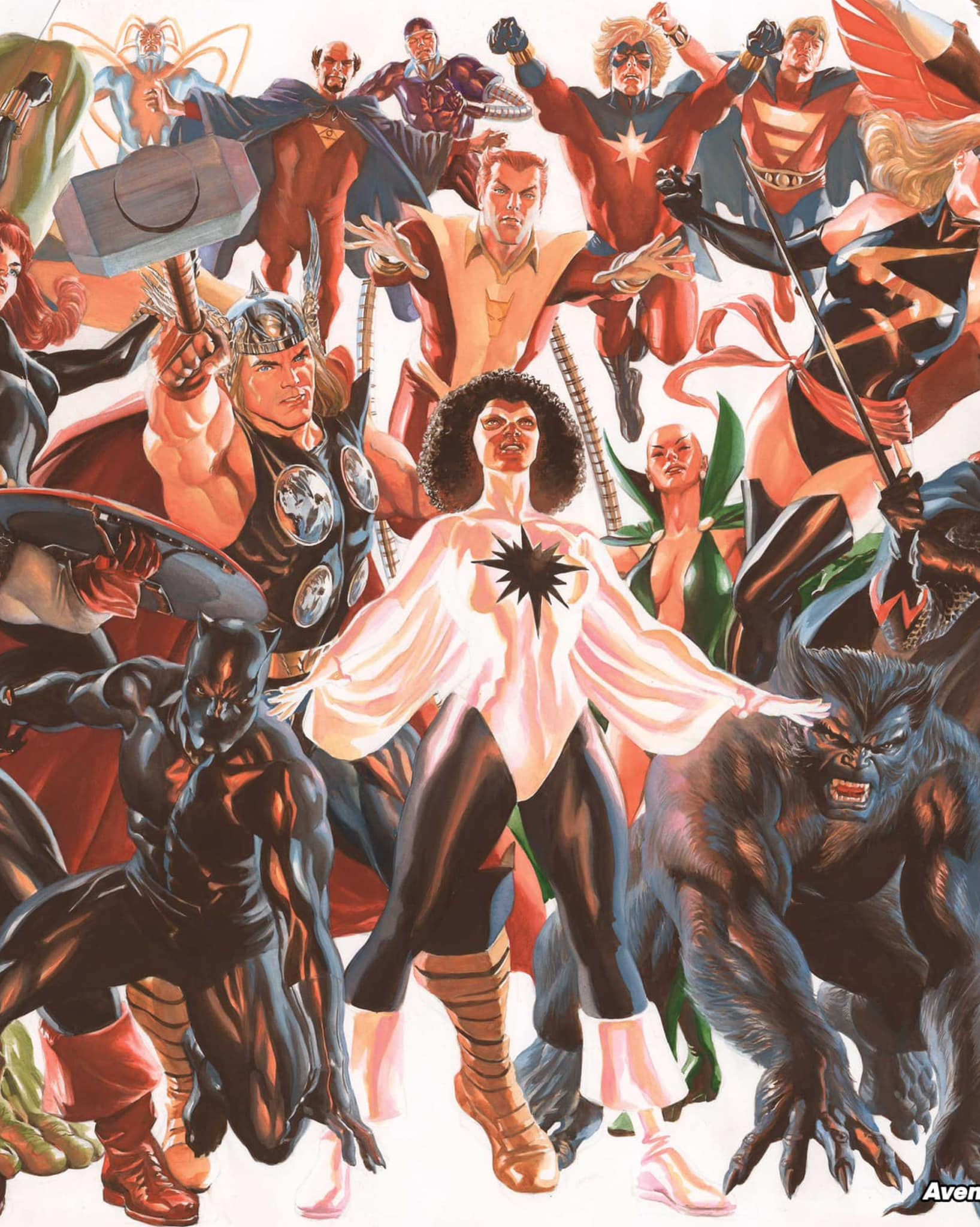 Wallpaper #6mgpH5MBSpphPi3-WCp1378 Alex Ross Avengers X Men 60th Anniversary Connecting Cover Sets Pre