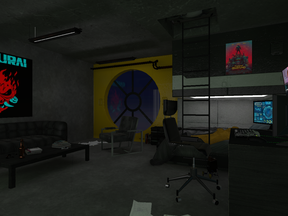 Wallpaper #EQM-YpMBpyOg8YnEZtLb194 Cyberpunk Apartment Vrchatv