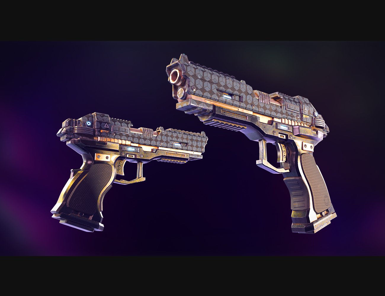 Wallpaper #CWfV7pIBSpphPi3-jF_J152 Cyberpunk Pistol Daz 3D