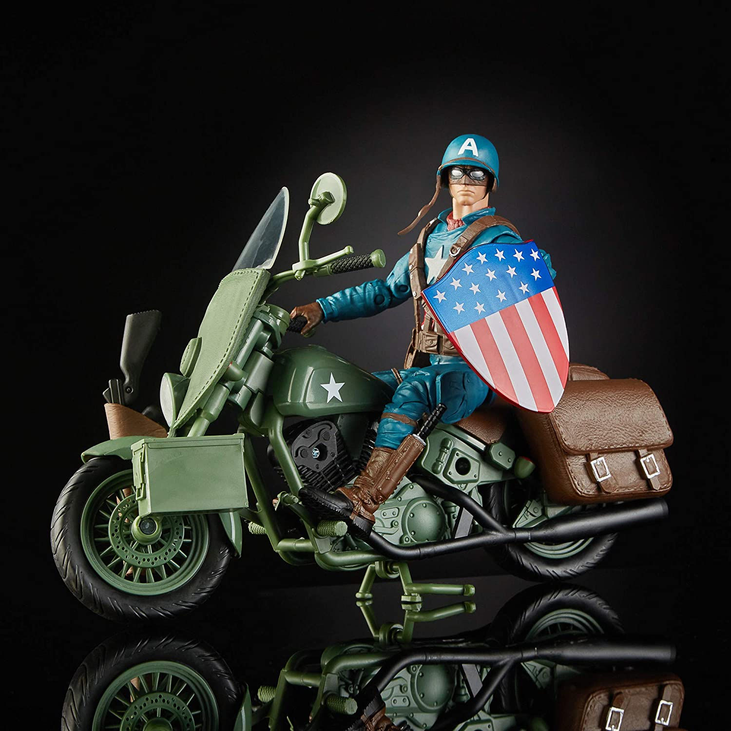 Wallpaper #qXPbh44BFI5NbQksxyE-50 Captain America with Motorcycle Figurine Marvel Legends 80th Hasbro 15