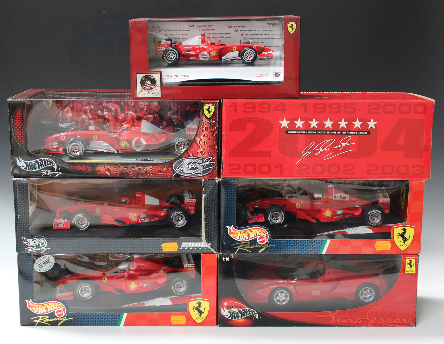 Wallpaper #HGew95IBSpphPi3-v4c4263 Five Hotwheels 118 Scale Model Michael Schumacher Ferrari Formula 1