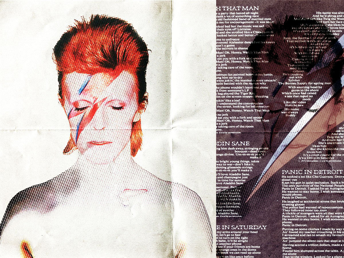Wallpaper #7030a Aladdin Sane De David Bowie Cd Chez Libertemusic Ref123255141