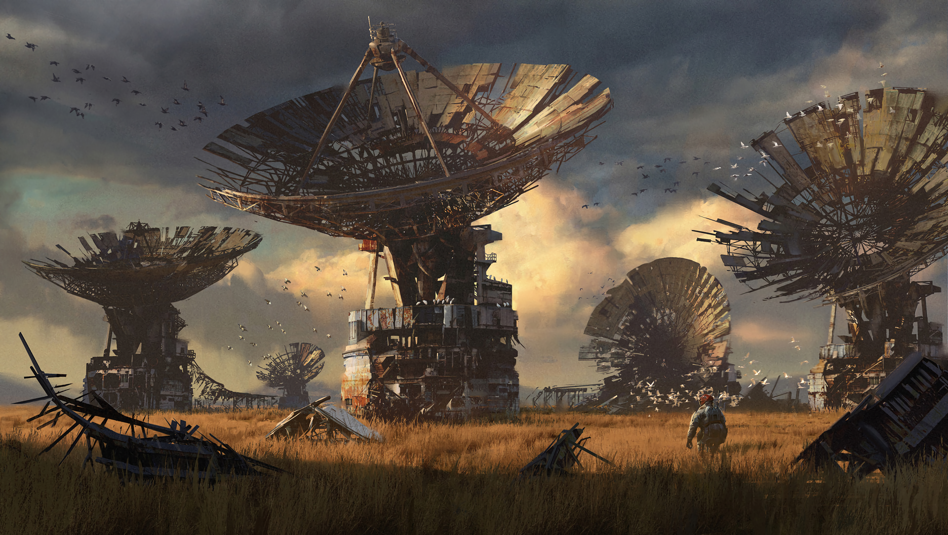 Wallpaper #uWhoHJMBSpphPi3-SyK8142 Post Apocalyptic Satellite Sci Fi HD Wallpaper by Isaac Yeram Kim