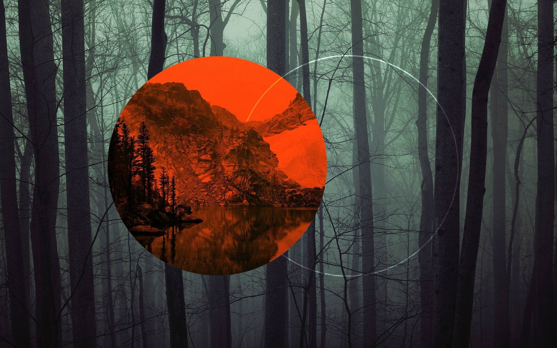 Wallpaper #r2fTEJMBSpphPi3-HPTq62 Download Artistic Forest Abstract Landscape Red HD Wallpaper