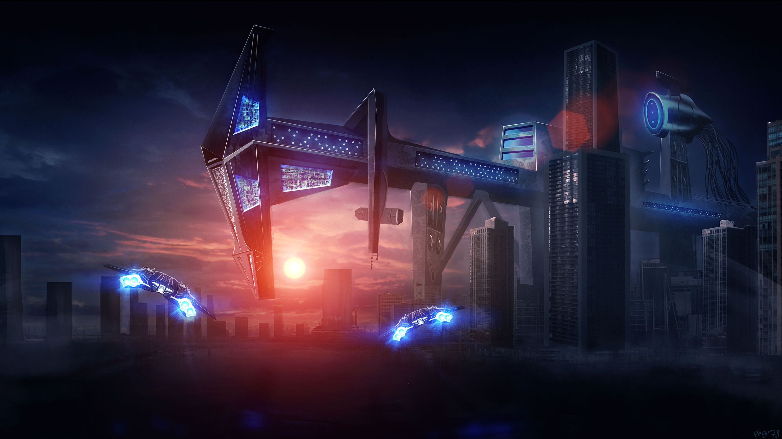 Wallpaper #95lDP5MBUcASHT6nWssT43 Download Futuristic City Building Skyscraper Sunset Sci Fi City Sci Fi