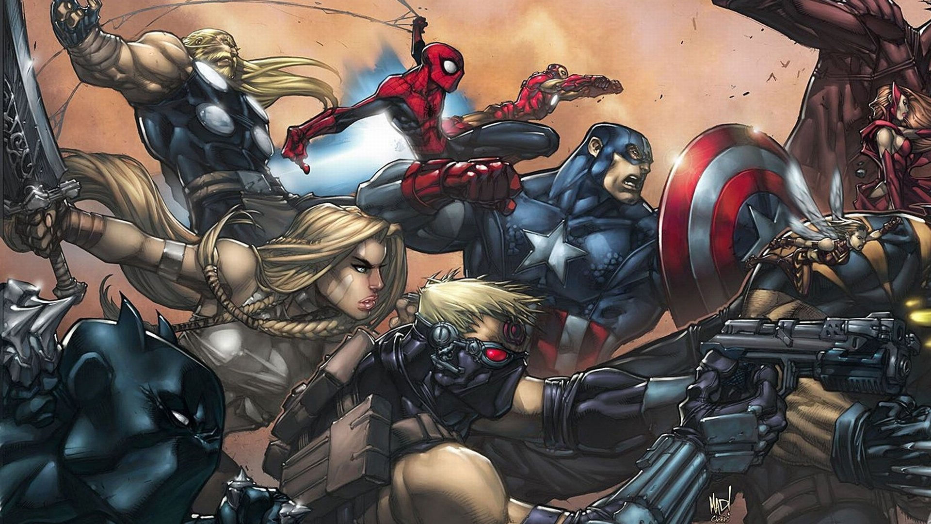 Wallpaper #nGf05pIBSpphPi3-mjUr309 Epic Marvel Heroes HD Wallpaper Featuring the Ultimates