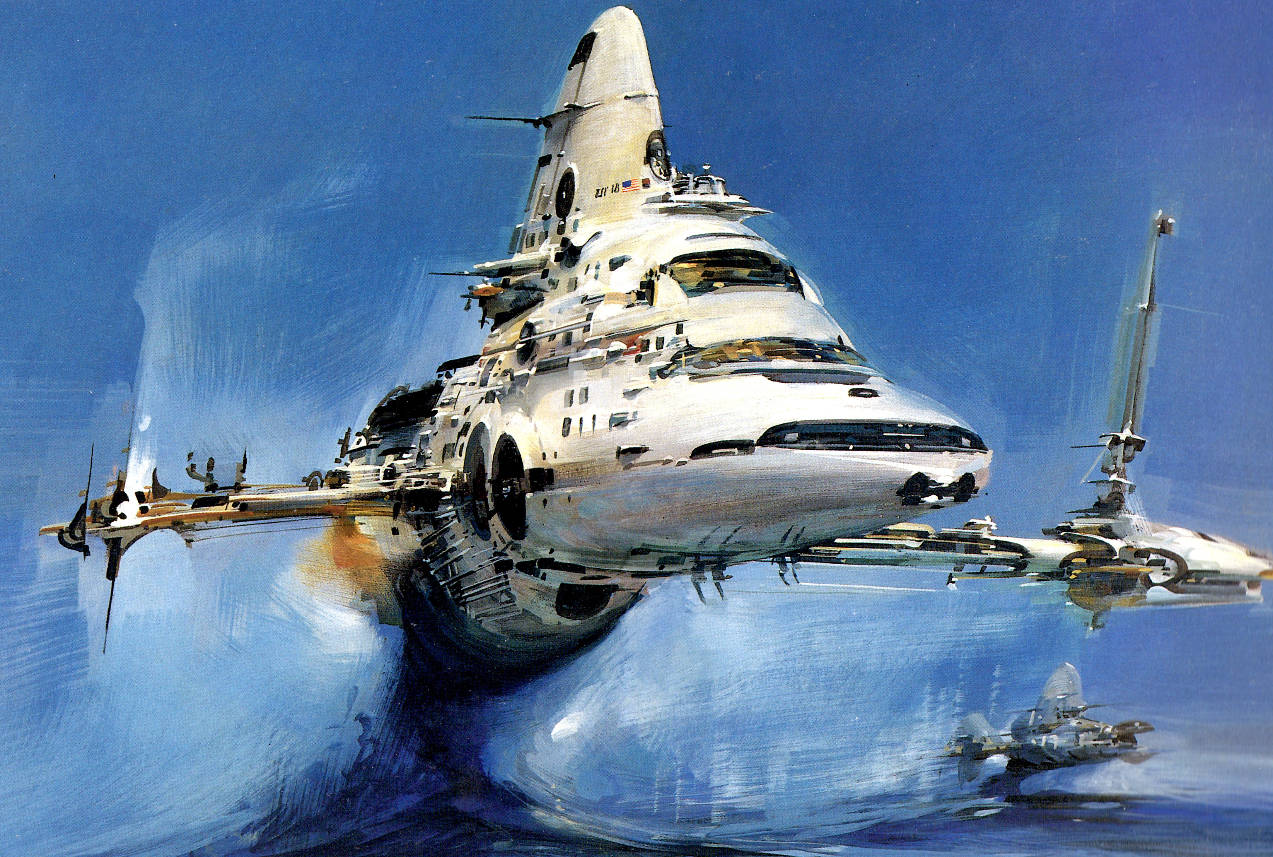 Wallpaper #PGfO_5IBSpphPi3-EqSp17 Sci Fi Voyage 4K Ultra HD Spaceship Wallpaper by John Berkey