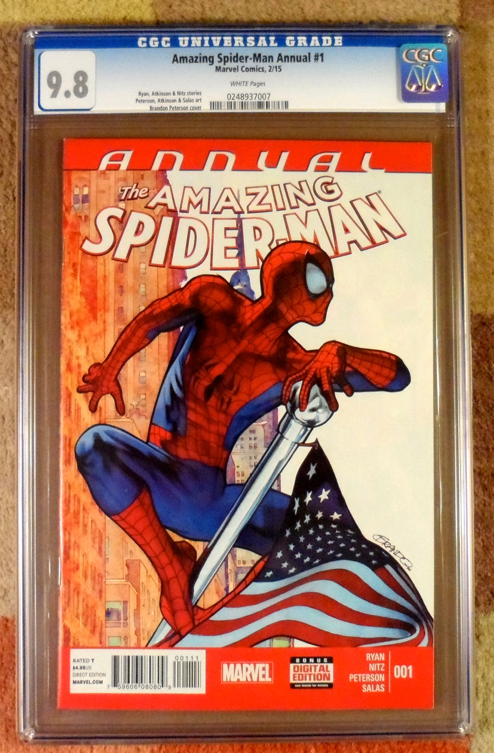 Wallpaper #VBkBBY8BtGB6xQ789FBK50 Amazing Spider Man Annual 1 Cgc 98 Graded Nmmt Pdx Comics